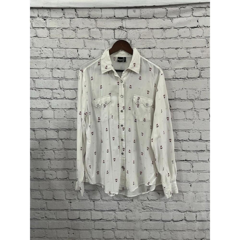 Cruel Denim Arrow Print‎ Two-Pocket Western Shirt XL